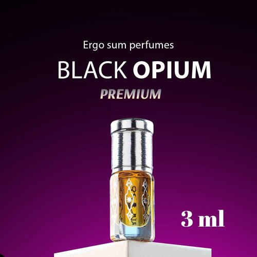 Масляные духи женские Black Opium / Блек Опиум арабские духи-масло Ergo Sum, 3 мл