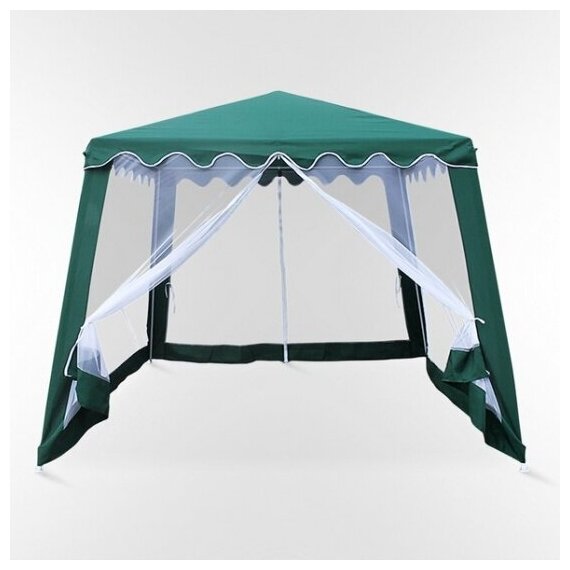 Садовый шатер Афина-мебель AFM-1036NA Green (3x3/2.4x2.4)
