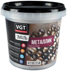 Эмаль акриловая (АК) VGT ВД-АК-1179 универсальная металлик серебро 1 кг