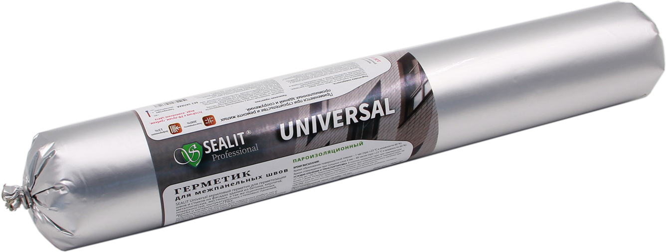 Sealit Universal акриловый герметик для межпанельных швов широкого спектра, 900 гр, Серый