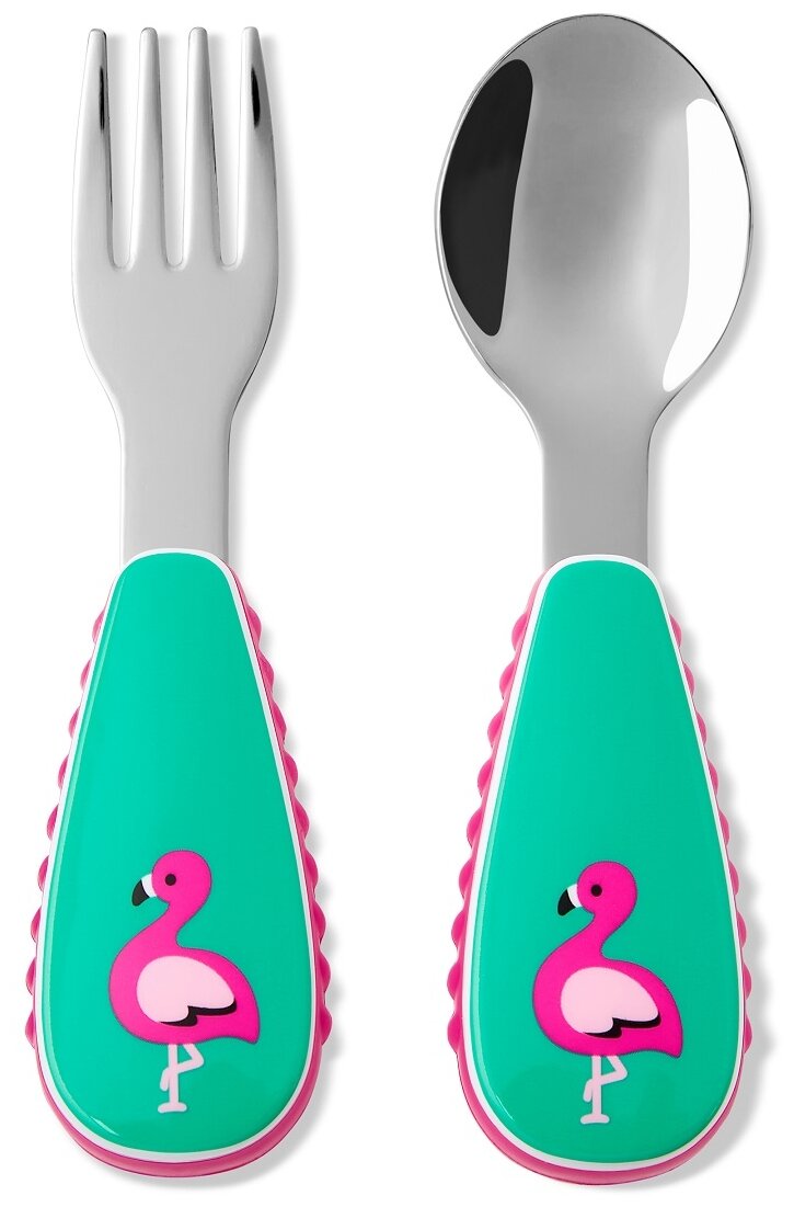 Набор ложка+вилка Zoo Utensil Flamingo (Фламинго)