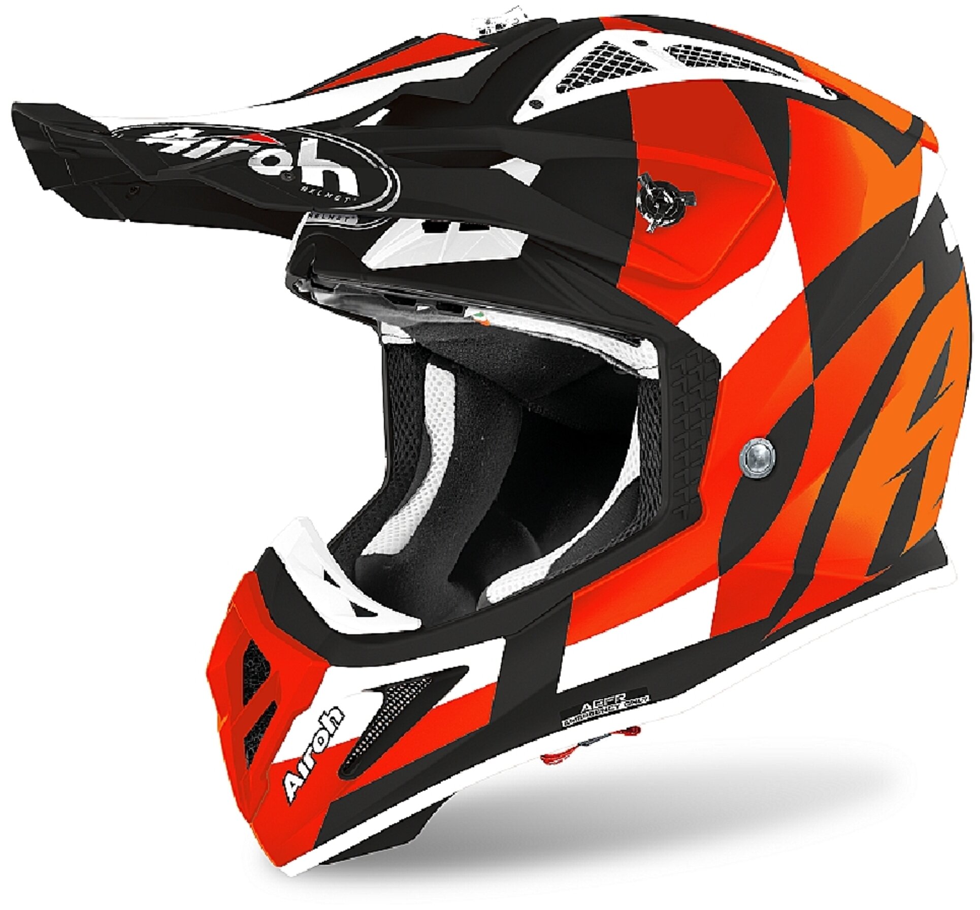 Шлем кроссовый Airoh AVIATOR ACE, оранжевый/черный, размер XL