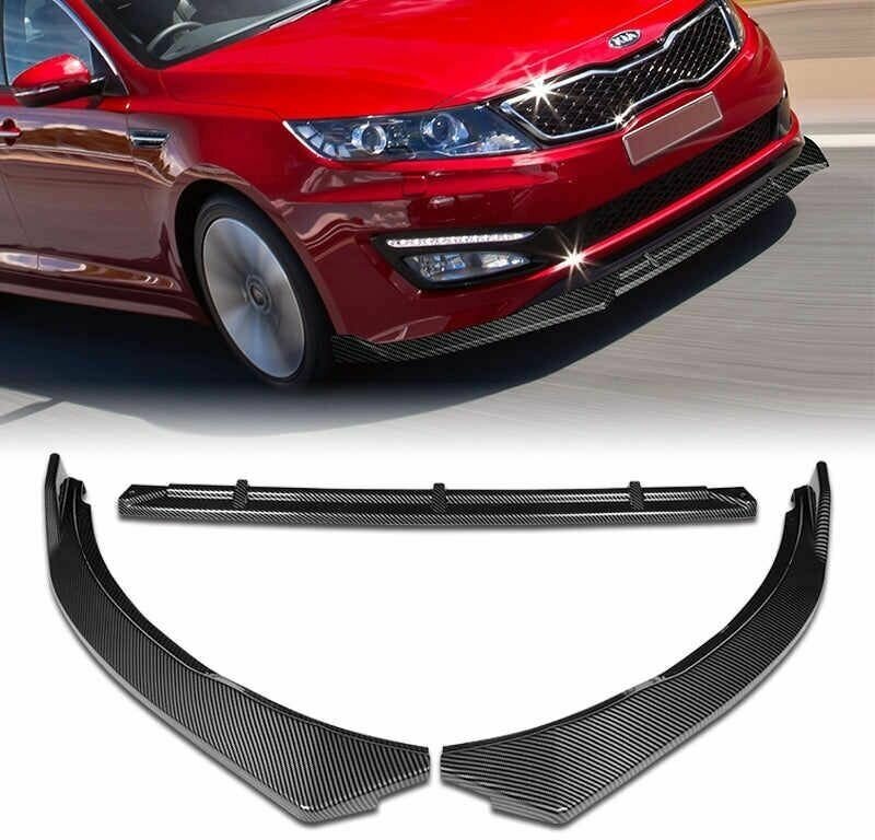 Губа переднего бампера KIA K5 2011-2013/ optima 2010-2013 ABS карбон