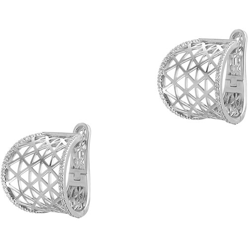 Серьги Gourji, серебро, 925 проба, фианит, серебряный