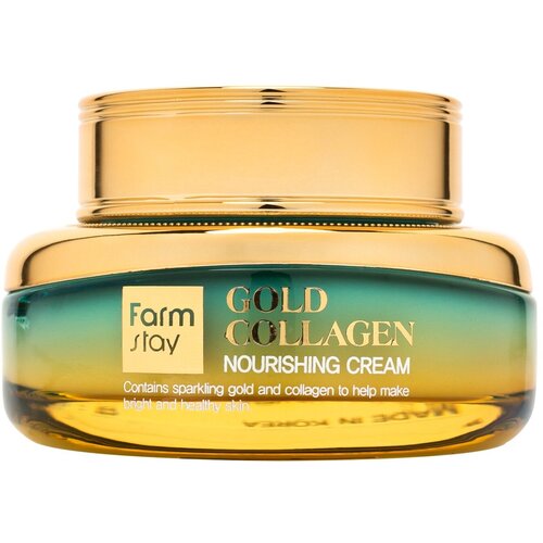 Питательный крем для лица с золотом и коллагеном FarmStay Gold Collagen Nourishing Cream