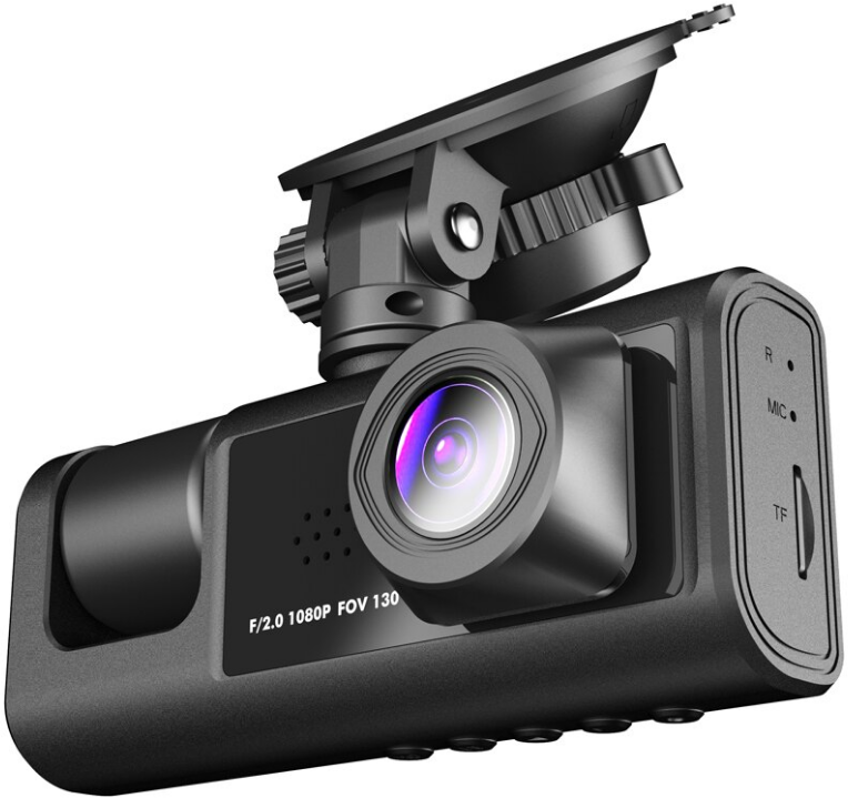 Автомобильный видеорегистратор Full HD 1080P с 3 камерами и углом обзора 170° / Датчик удара G-Sensor / HDR / Камера заднего вида для парковки