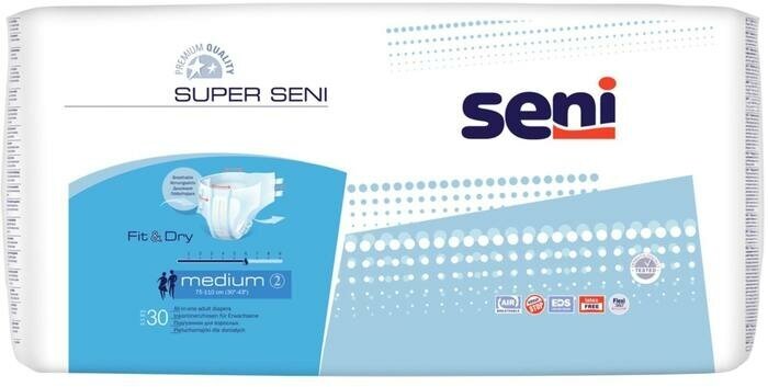 Подгузники для взрослых Seni Super Medium №2, 30 шт