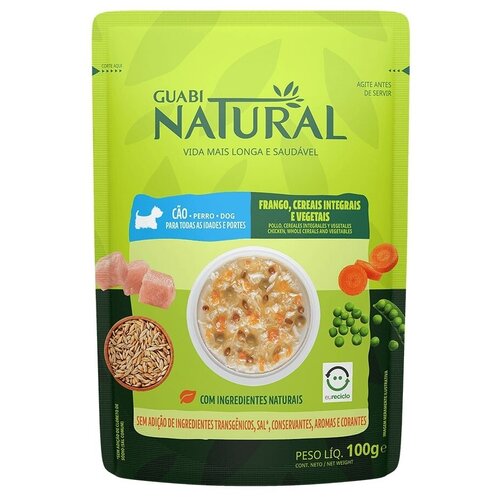 Guabi Natural влажный корм для собак, курица, цельнозерновые злаки и овощи (18шт в уп) 100 гр