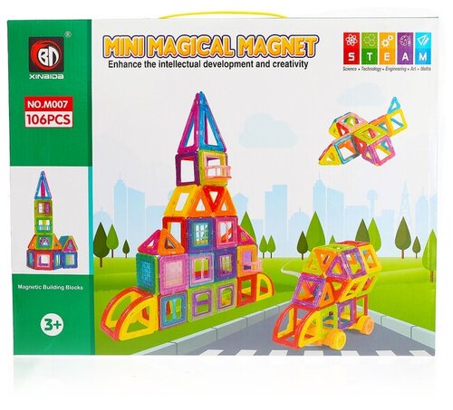 Конструктор Xinbida Mini Magical Magnet M007, 106 дет.