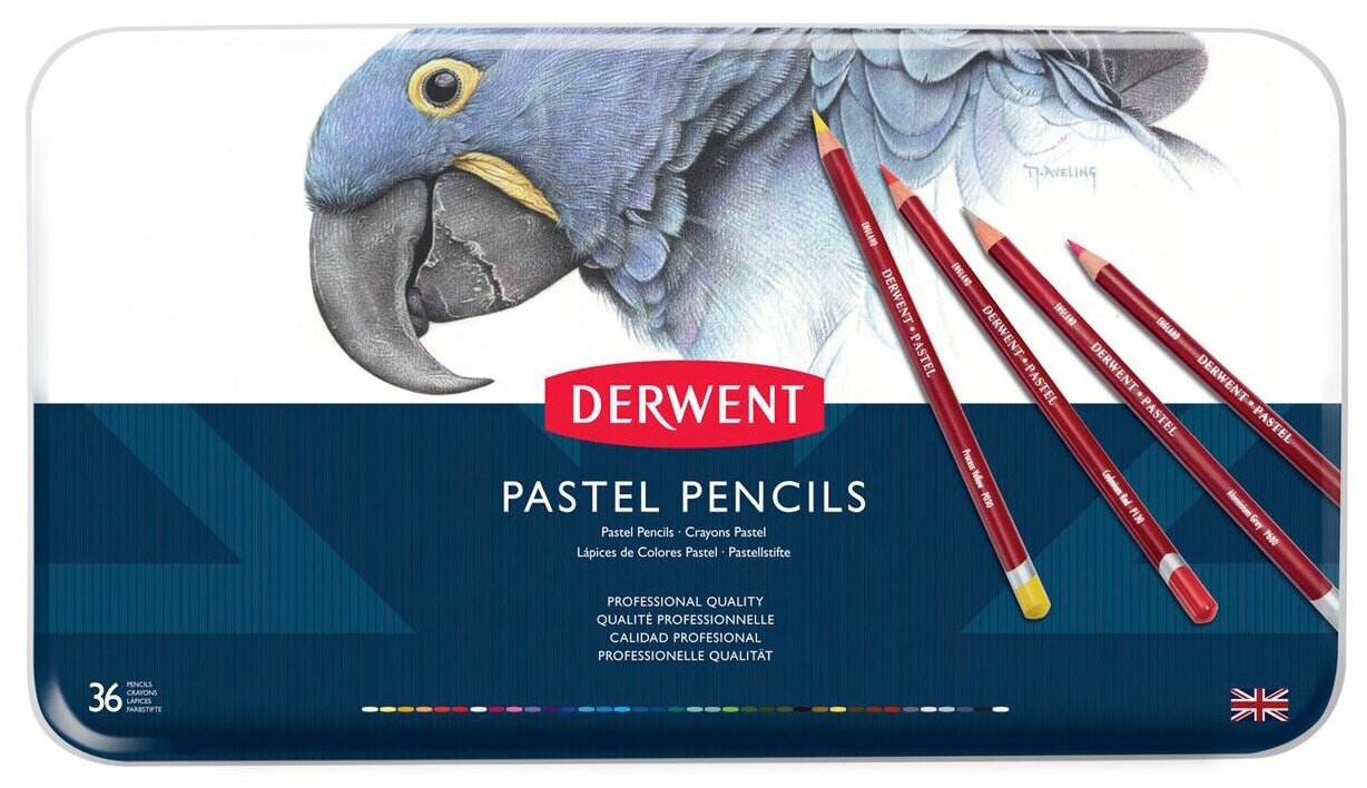 Derwent Набор пастельных карандашей "Pastel Pencils" 36 цв. в металле