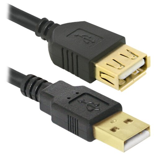 Defender PRO USB 2.0 кабель удлинительный 1.8м AM AF , зол.конт, 2фер.фил. 87429
