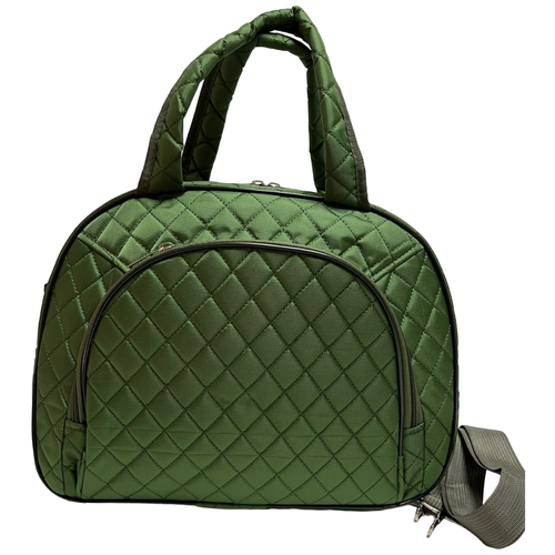 Саквояж Demar Bags, 17х30х40 см, ручная кладь, плечевой ремень, водонепроницаемый, зеленый