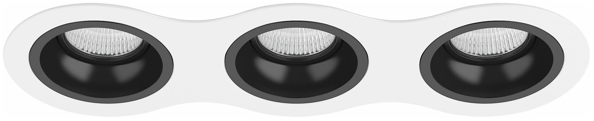 Светильник Lightstar Domino D636070707, GU5.3, 150 Вт, 3 лампы, цвет арматуры: белый, цвет плафона: черный - фотография № 2