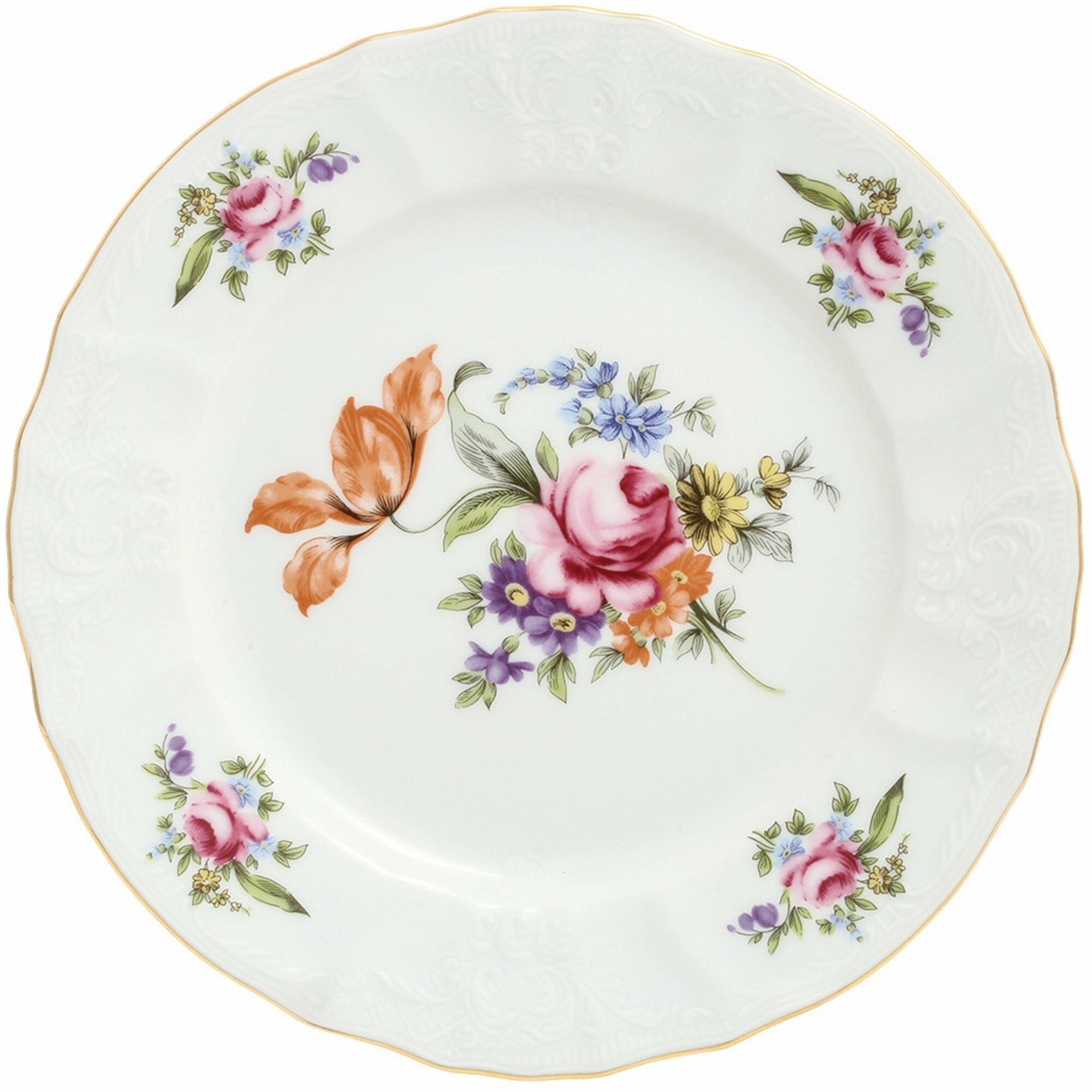 Набор тарелок Bernadotte 19 см 6 штук Полевой Цветок