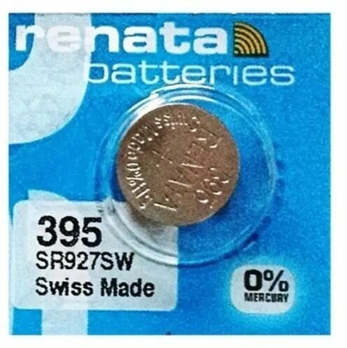 Батарейка Renata 395 (SR927SW) Silver Oxide 1.55V, 1 шт