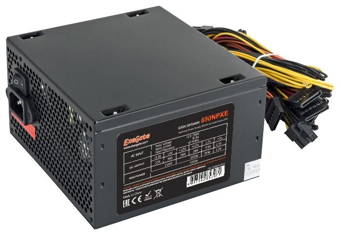   ExeGate (650npxe) 650W ATX (24+2x4+6/8) .