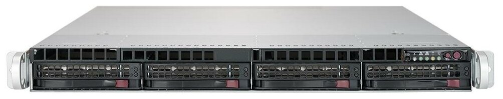 Серверная платформа 1U Supermicro SYS-6019P-WTR (2x3647, C621, 12xDDR4, 4x3.5" HS, 2xGE, 2x750W,Rail)