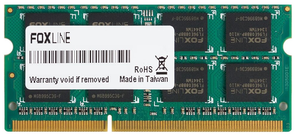 Память оперативная DDR4 Foxline SODIMM 8GB 3200MHz (FL3200D4S22-8G)