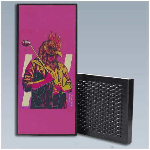 фото Доска садху для йоги с гвоздями, уф печать игра hotline miami - 1806 шаг 10мм woodart