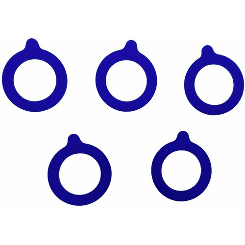 Силиконовая прокладка уплотнитель для банки, синяя, 5 шт.