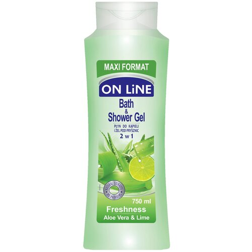 On Line Пена для ванны и гель для душа 2в1 алоэ и лайм 750 ml