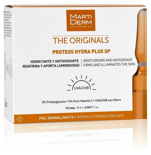 Martiderm The Originals Proteos Hydra Plus SP ампулы для лица, 2 мл, 10 шт.