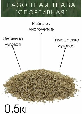 Газонная трава "Спортивная" 0.5 кг