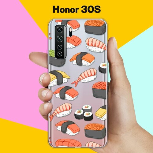 Силиконовый чехол Суши на Honor 30s силиконовый чехол суши на honor 8a