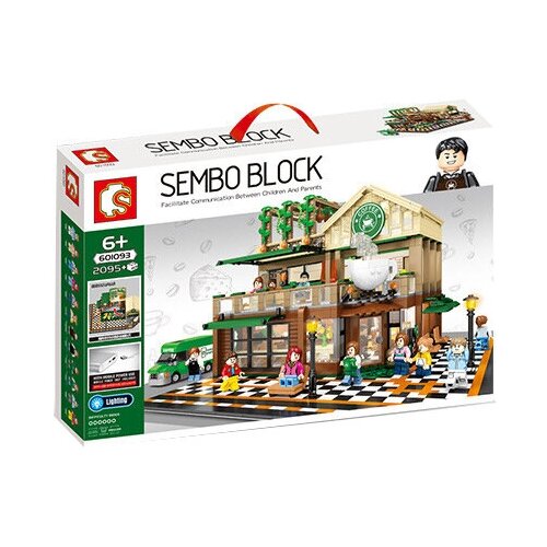 Конструктор SEMBO BLOCK Coffee Shop 601093 Кофейня, 2095 дет.