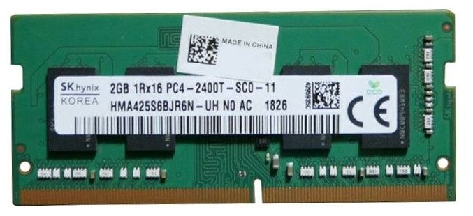 Оперативная память Hynix 2 ГБ DDR4 2400 МГц SODIMM CL11 HMA425S6BJR6N-UH