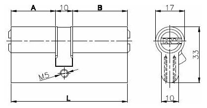 Цилиндровый механизм Kale Kilit 164 OBS SNE/68 (26+10+32) mm никель 5 кл. - фотография № 5