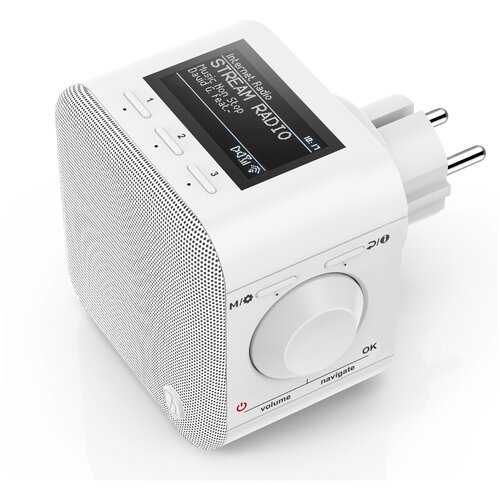 Радиоприемник портативный Hama DIR45BT белый USB 993100₽