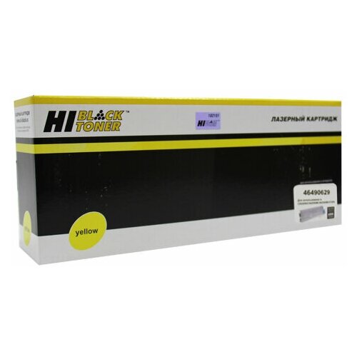 Тонер-картридж Hi-Black (HB-46490629) для OKI C532/C542/MC573/MC563, Y, 6K картридж printlight 46490629 mс573y желтый для oki