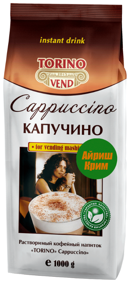 Кофейный напиток "Капучино" TORINO IRISH CREAM, пакет, 1кг.