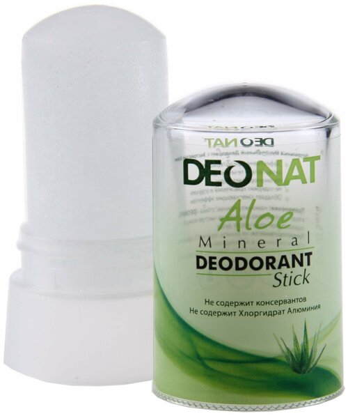 DEONAT Дезодорант Aloe с глицерином, кристалл (минерал), 60 мл, 60 г