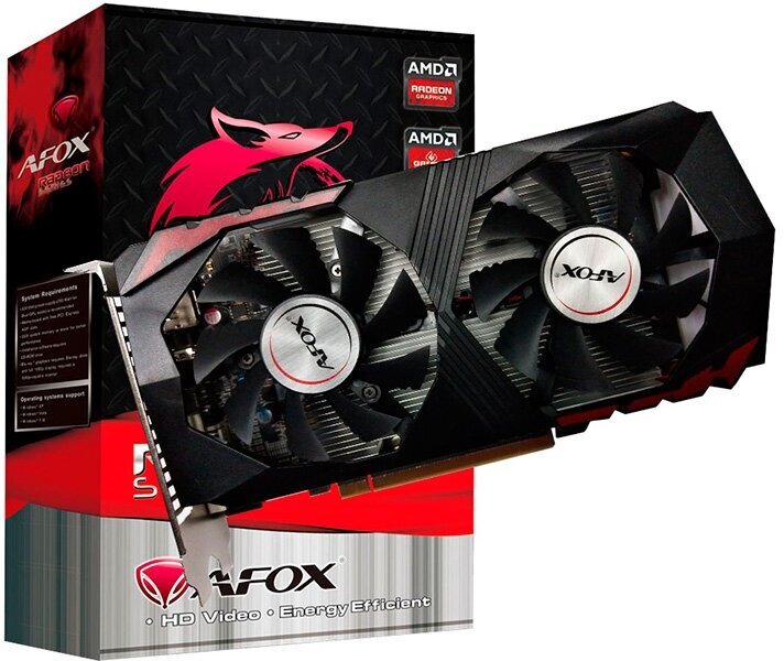 Видеокарта Afox AMD Radeon RX 560 1175Mhz PCI-E 3.0 4093Mb 6000Mhz 128 bit DVI-D HDMI AFRX560-4096D5H4-V2