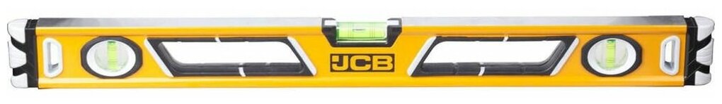 Уровень JCB JBL003 коробчатый, магнитный, 2 фрезерованные базовые поверхности, 3 ампулы, крашенный, с ручками, 0,5мм/м, 60см