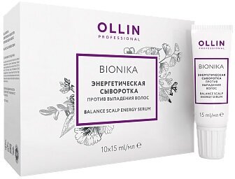 Ампула для волос Ollin Professional BioNika Anti Hair Loss Сыворотка энергетическая против выпадения волос 15мл х 6 шт