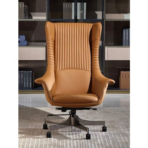 Дизайнерское кожанное кресло Commo (натуральная воловья кожа премиум-класса) , д/ш/в: 85/85/120, итальянский дизайн