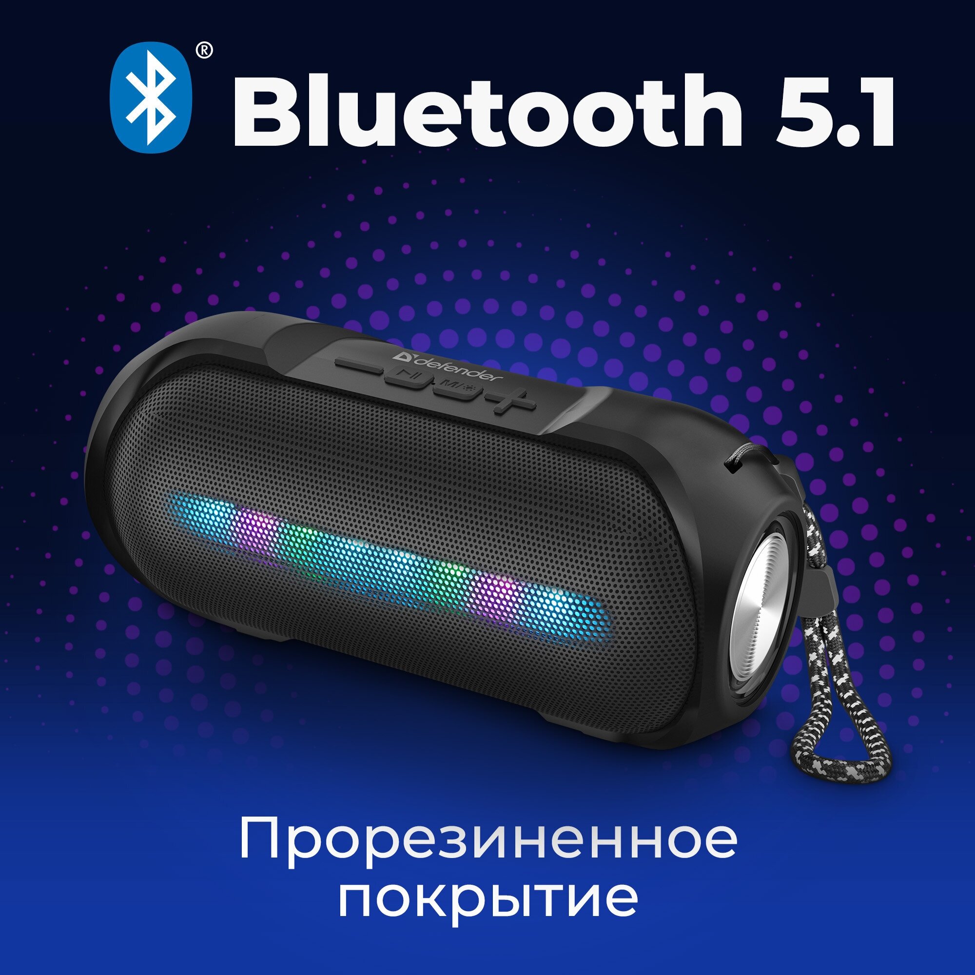 Портативная колонка Defender Enjoy S400 5Вт, Light/BT/FM/USB/TF/AUX