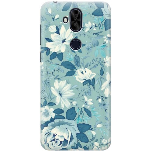 фото Re:pa накладка transparent для asus zenfone 5q / 5 lite zc600kl с принтом "цветы на голубом"
