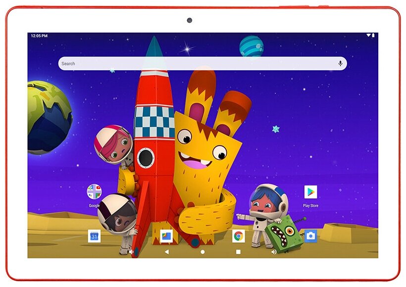 10.1" Планшет TurboKids Star 2020, 1/16 ГБ, Android 9.0, красный