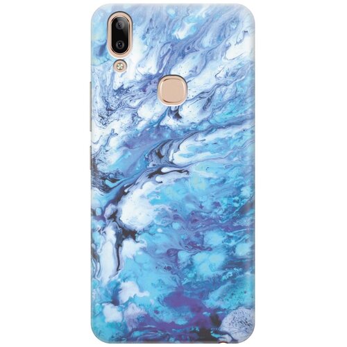 фото Re:paчехол - накладка artcolor для vivo y85 / v9 с принтом "синий мрамор"