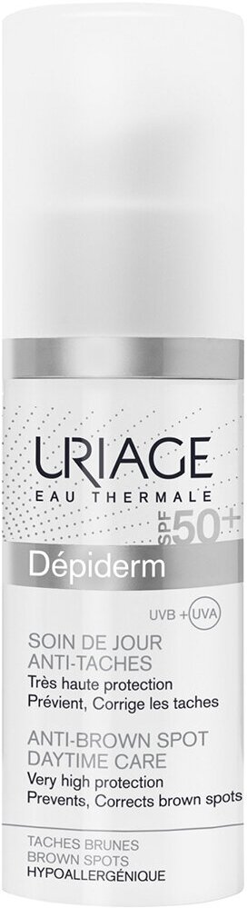 Крем для лица и рук Uriage Depiderm против пигментных пятен SPF50, 30 мл