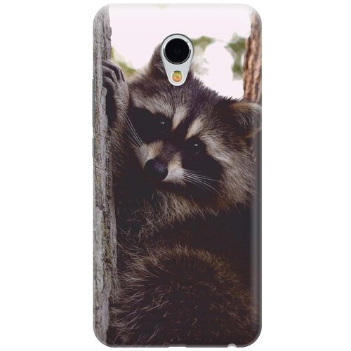 фото Cиликоновый чехол на meizu mx6 / мейзу мх6 с принтом "енотик" gosso