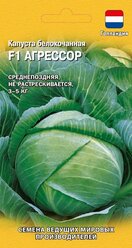 Семена Капуста белокочанная Агрессор F1, 10шт, Ведущие мировые производители, Гавриш, 10 пакетиков