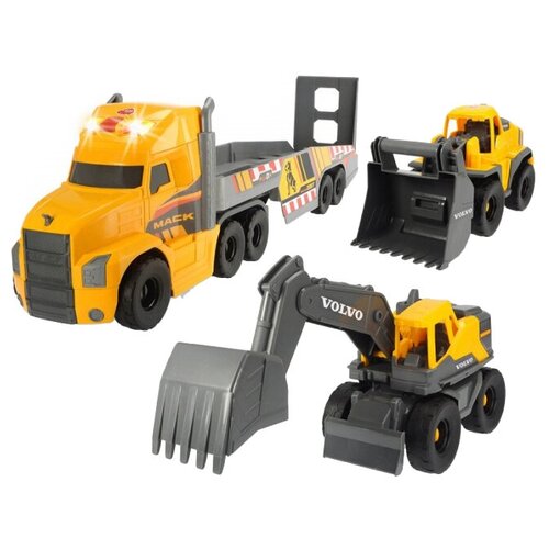 Набор техники Dickie Toys 3729012, 14 см, желтый/серый экскаватор liebherr 40 см свет звук