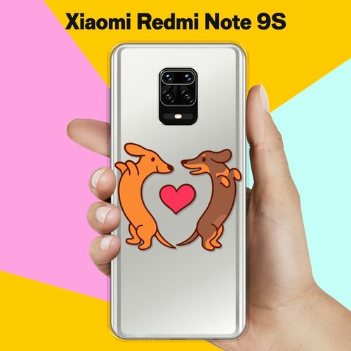 Силиконовый чехол Love Таксы на Xiaomi Redmi Note 9S силиконовый чехол модные таксы на xiaomi redmi note 9s