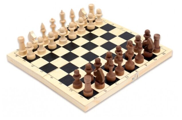 Шахматы деревянные обиходные (ИН-8057) Рыжий кот - фото №1
