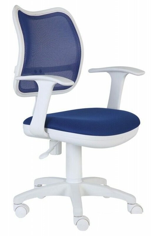 Кресло детское Бюрократ CH-W797/BL/TW-10 спинка сетка синий сиденье синий TW-10 колеса белый/синий (